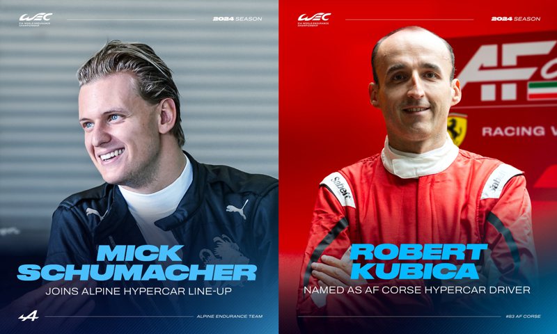 左:Mick Schumacher加入Alpine車隊，右：Robert Kub...