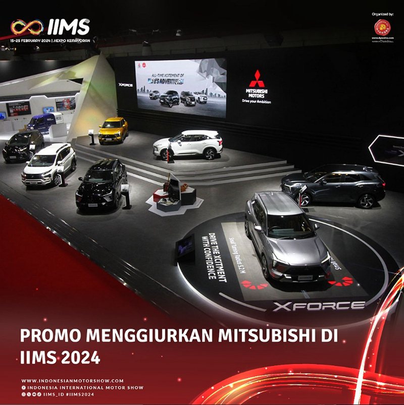 MMKSI三菱印尼銷售公司於2024 IIMS印尼國際車展一口氣展出5台Xfor...