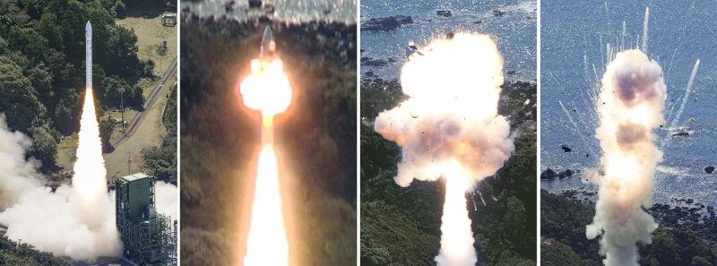 日本太空新創公司SPACE ONE的小型火箭KAIROS一號機13日上午發射失敗。（共同社）