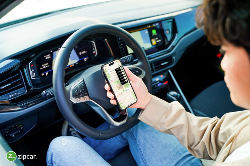 全新Zipcar APP 全方位提升使用速度，從尋車到完成訂車，最快只要20秒內就能完成。 圖／Zipcar Taiwan提供